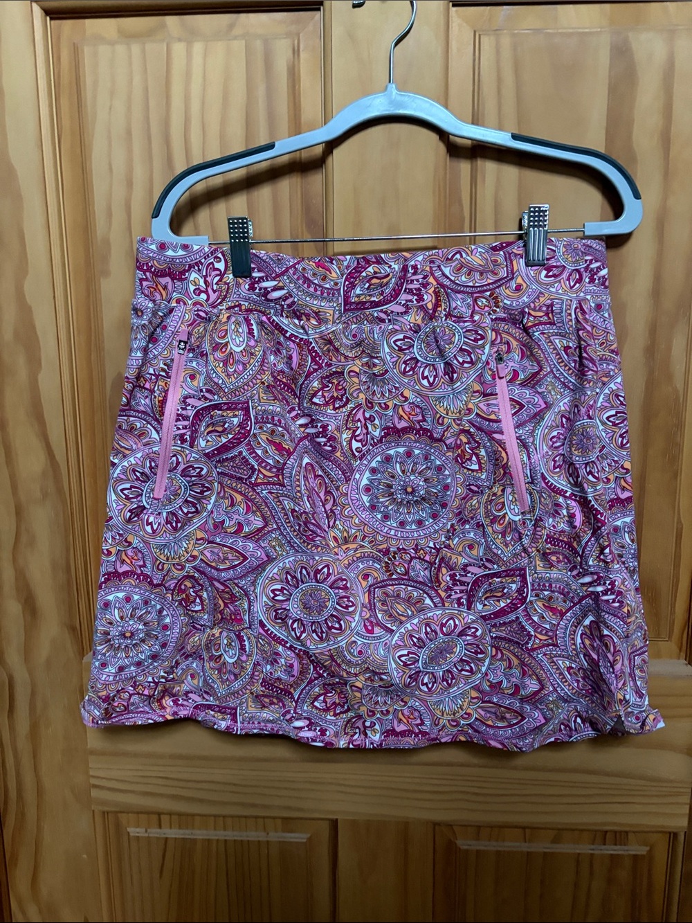 Talbots Pink Paisley Mini Skort
